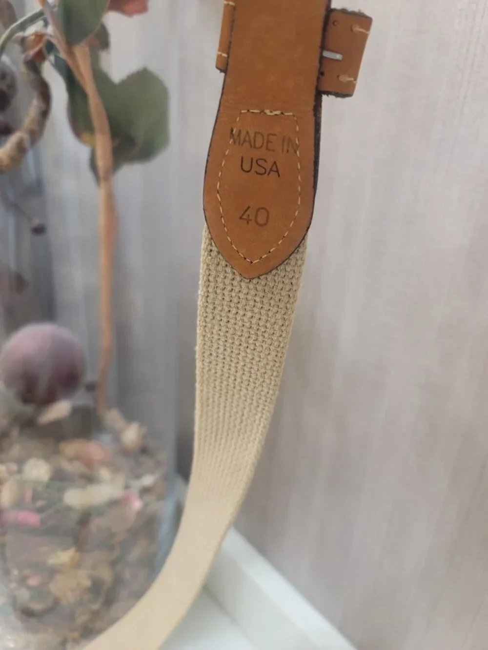 Zep Pro Leather Canvas Belt Embroidery Auburn Tigers Brown Men's 40 USA